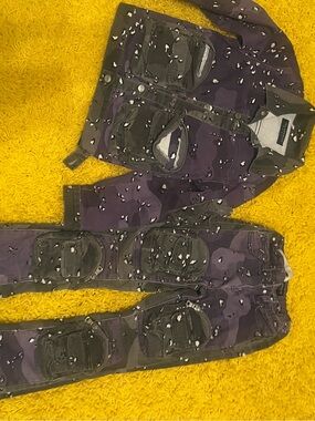 Purple Camo Two-Piece Utility Set with Patch Pockets